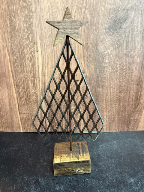 LOCALLY MADE BY JINGO WORKS - METAL MESH CHRISTMAS TREES ON STAND- ASSORTED