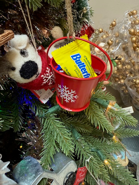 SNOWFLAKE ORNAMENT BUCKET - ASSORTED
