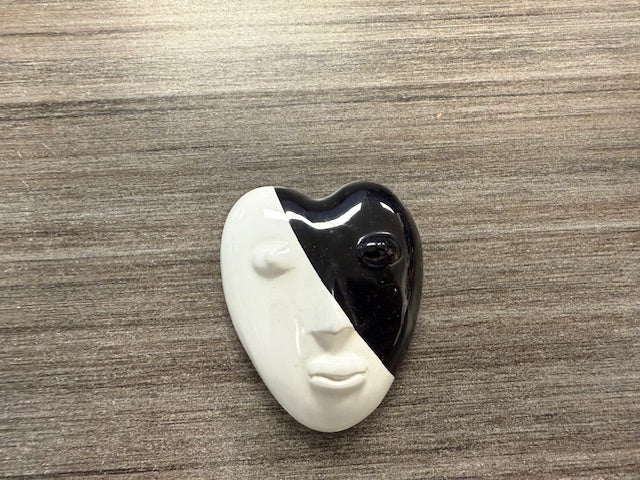 BLACK & WHITE FACE PIN