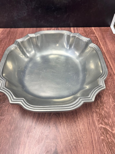 VINTAGE WILTON MOUNT JOY PEWTER BOWL - 11 3/4" DIA.