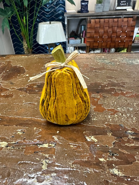 RAFFIA BOW PUMPKINS - ASSORTED