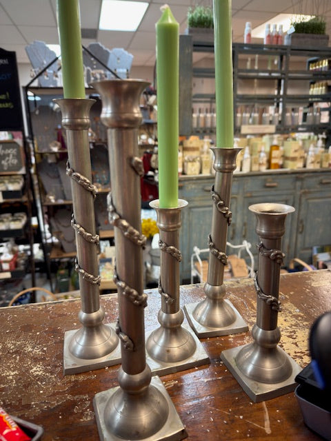 VINTAGE PEWTER CANDLE STICK - ASSORTED