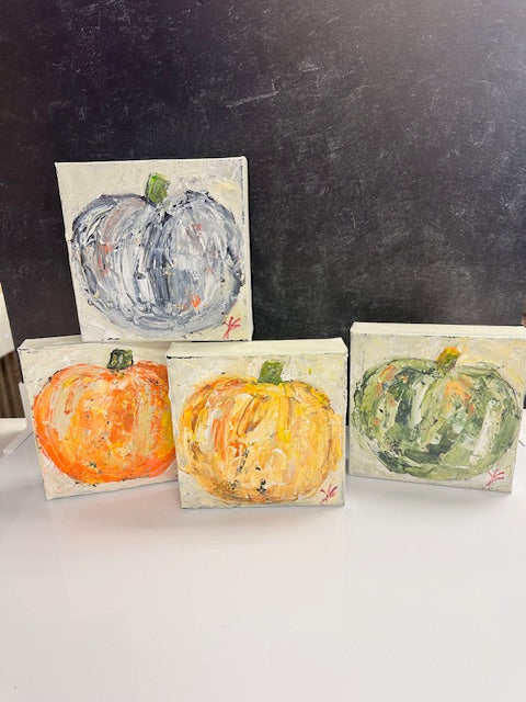 VICKI SHIPLEY ORIGINAL ARTWORK - PUMPKINS - ASSORTED 6"X6"