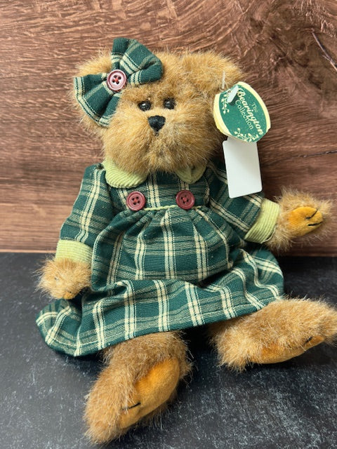 THE BEARINGTON COLLECTION - CASEY IN GREEN PLAID DRESS