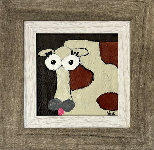 RON YORK ORIGINAL ARTWORK - MOO! 4x4