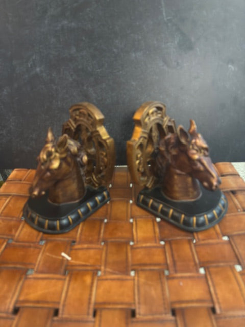 BRONZE-LIKE HORSEHEAD BOOKEND