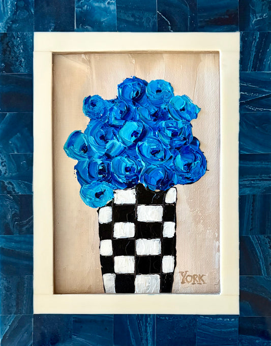 RON YORK ORIGINAL - THE CHECKERED VASE 7x5