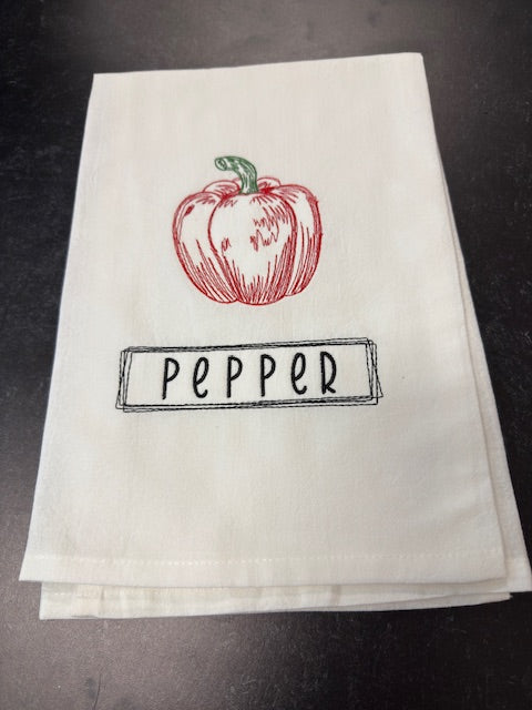 ANNE VAN & CO. EMBROIDERED TEA TOWELS