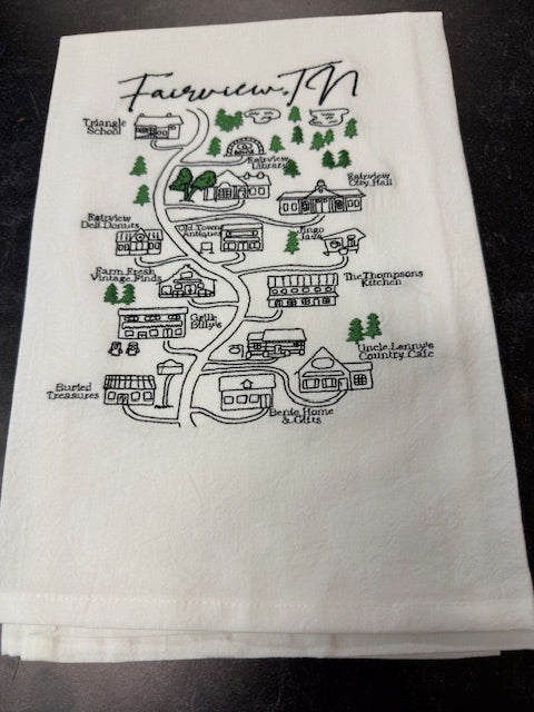 ANNE VAN & CO. EMBROIDERED TEA TOWELS