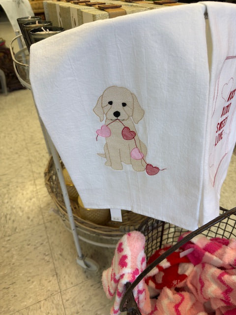 ANNE VAN & CO. EMBROIDERED TEA TOWELS