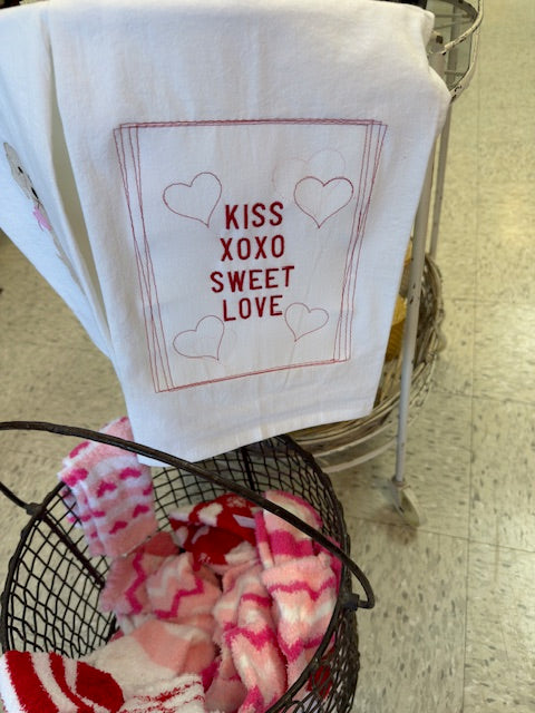 ANNE VAN & CO. EMBROIDERED TEA TOWELS