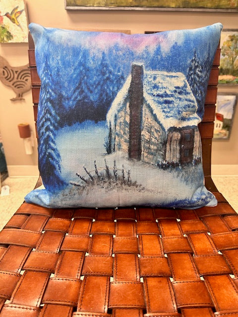 SONDRA LONDON'S ART MADE INTO PILLOWS "WINTER COLLECTION" 18"x18"