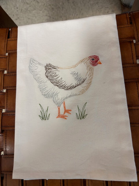 ANNE VAN & CO. EMBROIDERED TEA TOWELS