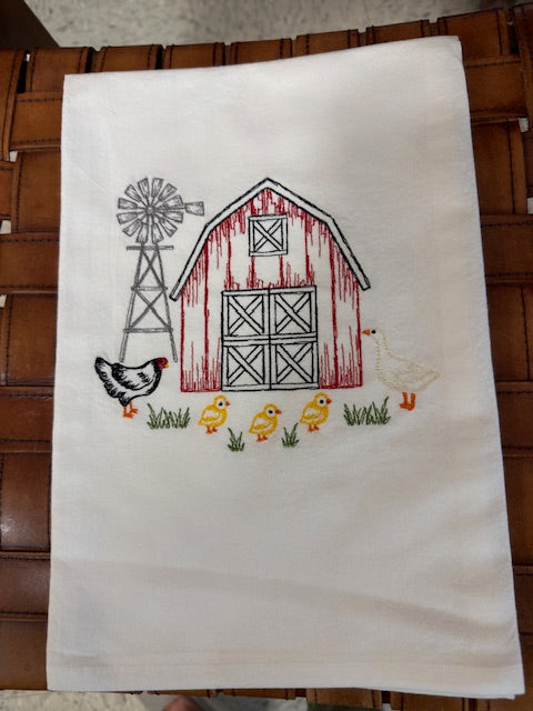ANNE VAN & CO. EMBROIDERED TEA TOWELS