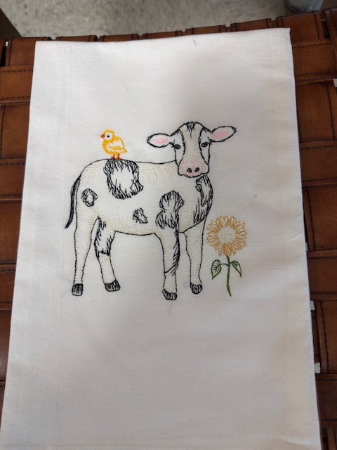 ANNE VAN & CO. EMBROIDERED TEA TOWELS