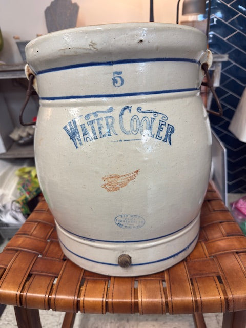 ANTIQUE RED WING STONEWARE 5- GALLON WATER COOLER