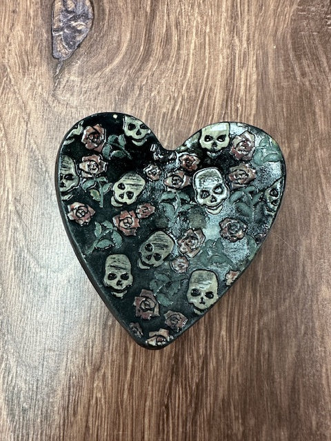 POTTERY BY SARAH FORNO - SKULL & ROSE TIDBIT DISH - ASSORTED