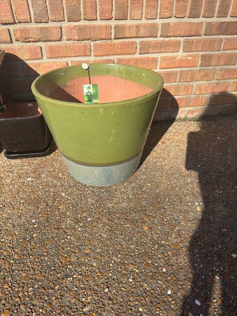 DEROMA GLAZED GARDEN POT - ITALIAN TERRACOTTA