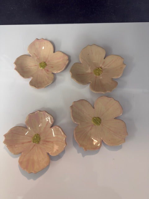 POTTERY BY SARAH FORNO -DOGWOOD TRINKET PLATES