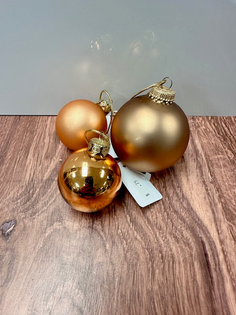 COPPER BALL ORNAMENTS - ASSORTED