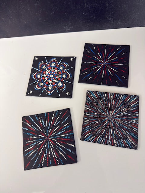 HANDPAINTED DOT ART BY JOAN HATCHER - TIDBITS
