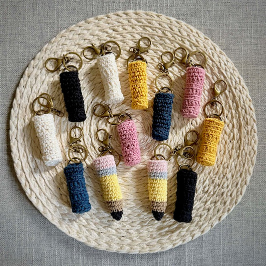 FIDDLE & GRACE KNIT CHAPSTICK HOLDERS - ASSORTED