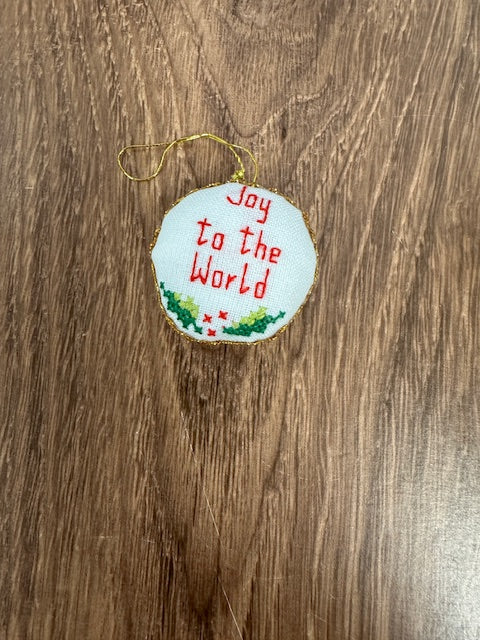 HAND EMBROIDERED CHRISTMAS ORNAMENTS - ASSORTED