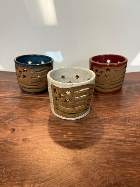 BEAR WALLOW POTTERY BY JANNA COX - AMERICANA 4th of JULY - ASSORTED