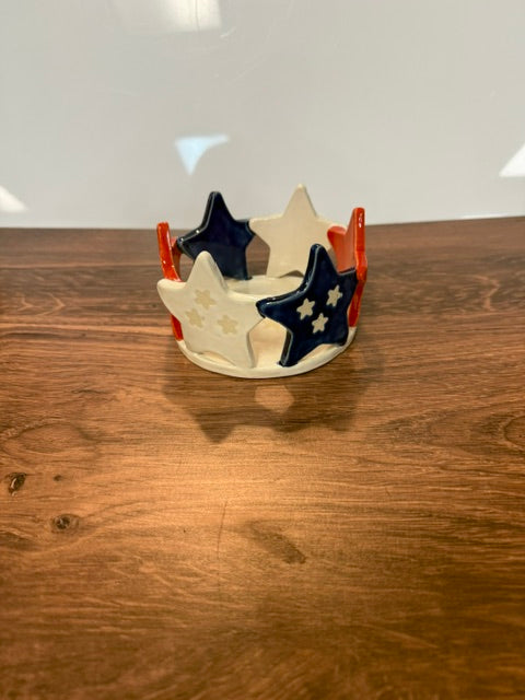 BEAR WALLOW POTTERY BY JANNA COX - AMERICANA 4th of JULY - ASSORTED
