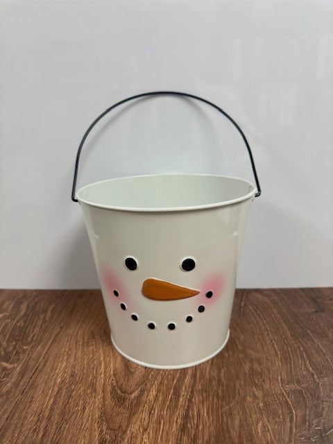 SNOWMAN METAL PAIL