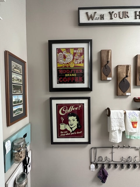 NOSTALGIC VINTAGE METAL WALL SIGN:  COFFEE 18 1/2" x 22"