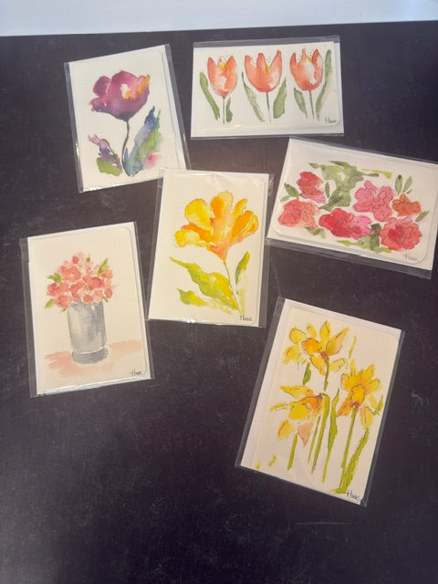 ORIGINAL WATERCOLORS BY THEO BEE - GREETING CARDS