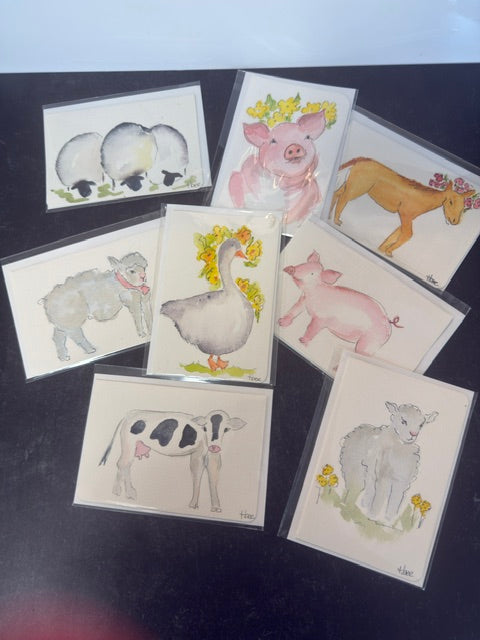 ORIGINAL WATERCOLORS BY THEO BEE - GREETING CARDS