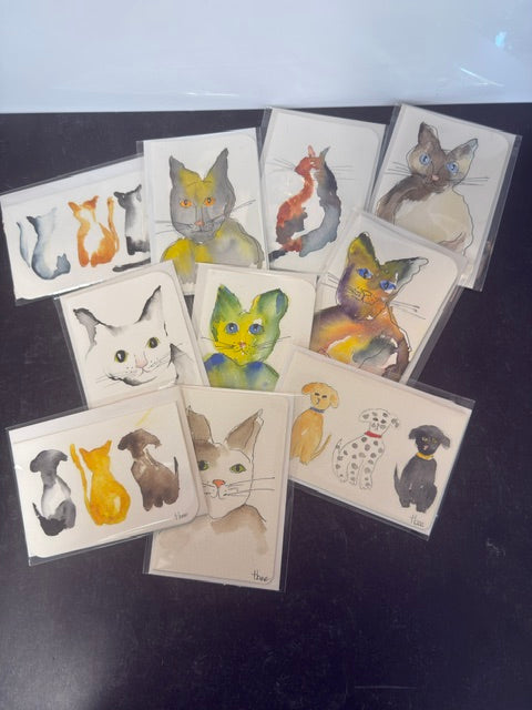 ORIGINAL WATERCOLORS BY THEO BEE - GREETING CARDS