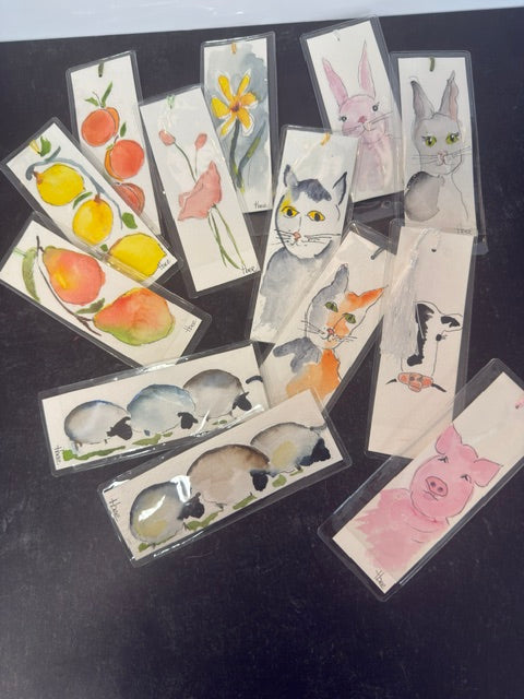 ORIGINAL WATERCOLORS BY THEO BEE - BOOKMARKS