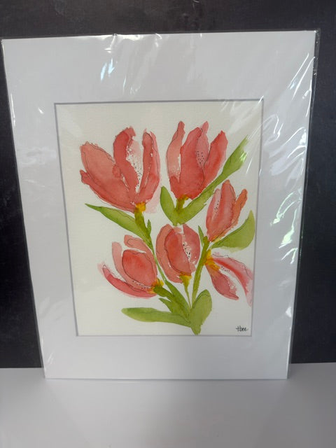 ORIGINAL WATERCOLORS BY THEO BEE - MATTED 11x14