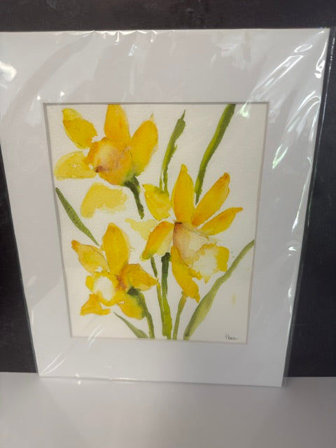 ORIGINAL WATERCOLORS BY THEO BEE - MATTED 11x14