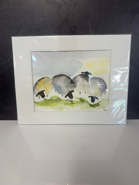 ORIGINAL WATERCOLORS BY THEO BEE - MATTED 11x14