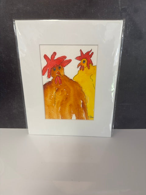 ORIGINAL WATERCOLORS BY THEO BEE - MATTED 8x10