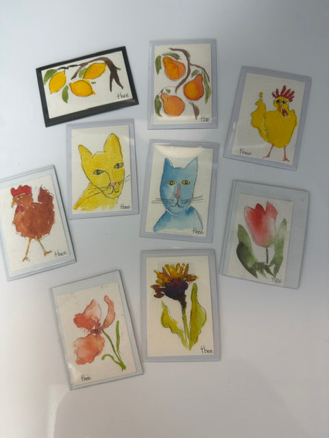 ORIGINAL WATERCOLORS BY THEO BEE - MAGNETS
