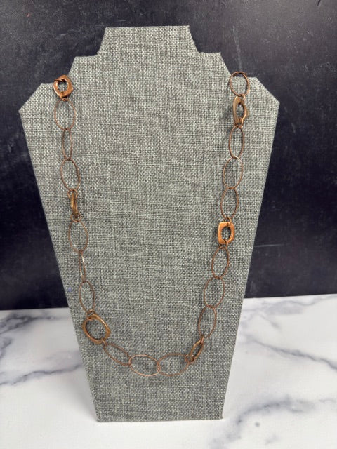 VINTAGE ELEMENTAL COPPER 43" NECKLACE