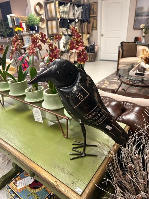 ANTIQUE BLACK IRON CROWS