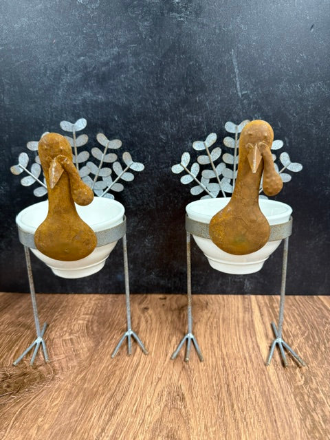 RUSTIC METAL TURKEY DIP BOWL