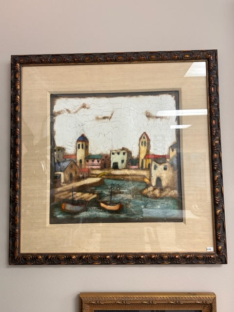 MEDITERRANEAN SEASCAPE OIL - Signed