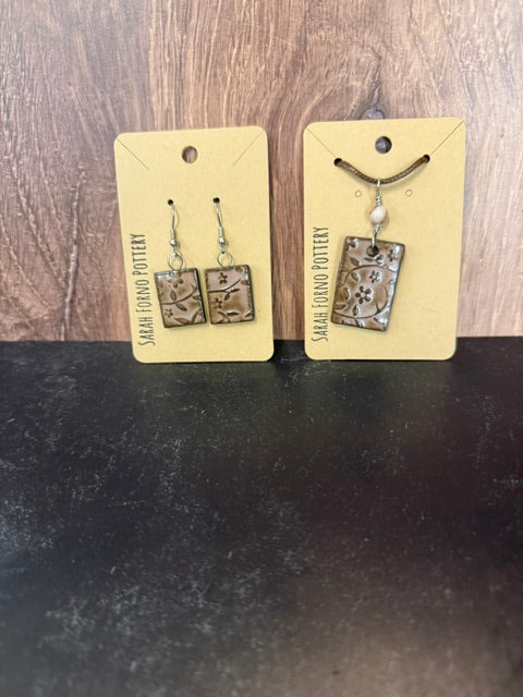 SARAH FORNO POTTERY - COORDINATING NECKLACES AND EARRINGS