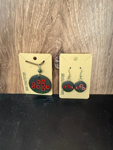 SARAH FORNO POTTERY - COORDINATING NECKLACES AND EARRINGS