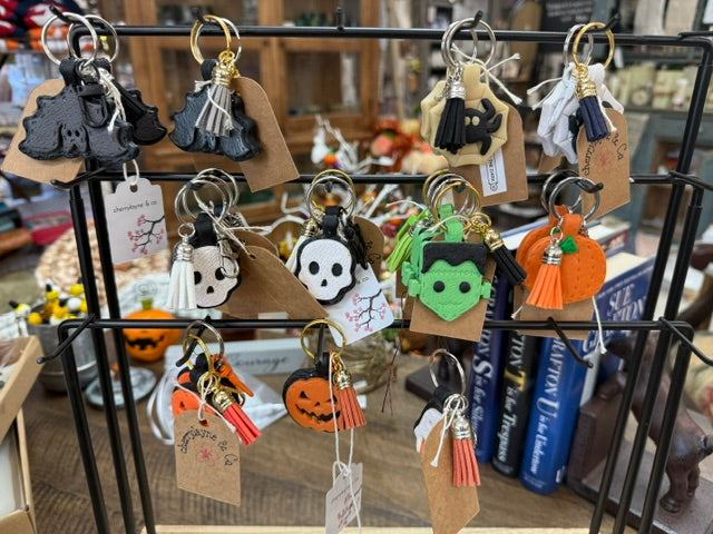 CHERRYLAYNE & CO. POLYMER CLAY FALL/HALLOWEEN KEYCHAINS