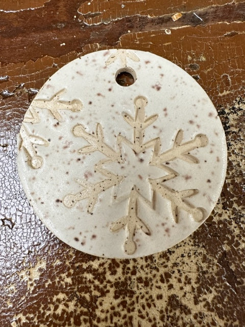 STUDIO WEST POTTERY HANDCRAFTED CERAMIC CHRISTMAS ORNAMENTS