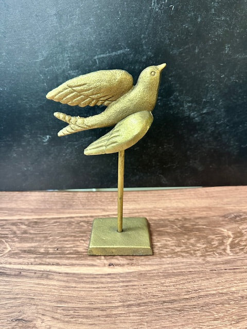 GOLD BIRD IN FLIGHT FIGURINE
