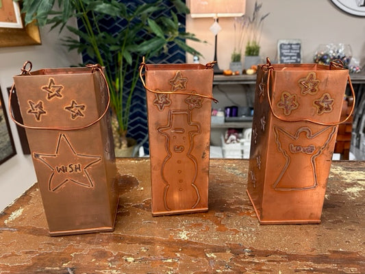 HOLIDAY COPPER LUMINARIAS